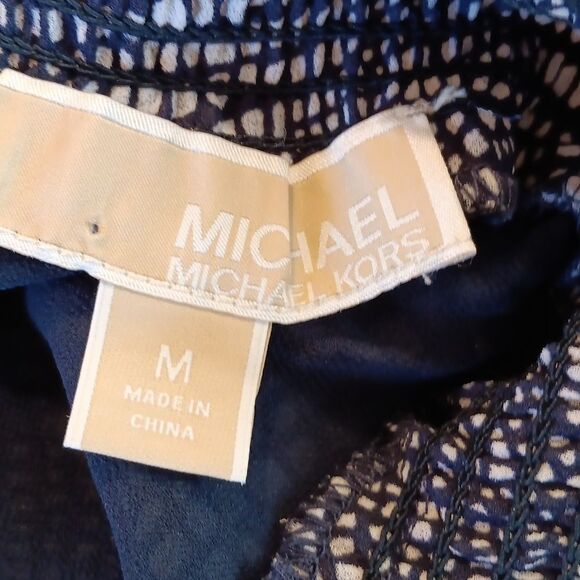 MICHAEL Michael Kors Zephyr Snake Navy and White Dress. Flirty, Flouncy, Coqette - Picture 10 of 11